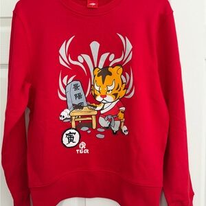 Red Tiger Graphic Sweatshirt